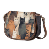 Cat Print  Saddle Bag