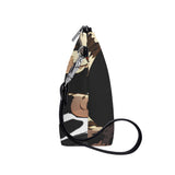 Cat Print  Zipper Sling Make Up Bag