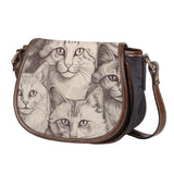 Cat Print  Saddle Bag