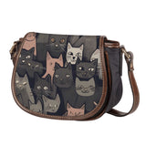 Cat Print  Saddle Bag