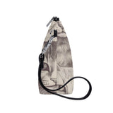 Cat Print  Zipper Sling Make Up Bag