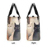 Cat Print  New Version-Luxury Women PU Leather Handbag