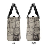 Cat Print  New Version-Luxury Women PU Leather Handbag