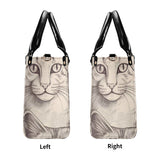 Cat Print  New Version-Luxury Women PU Leather Handbag