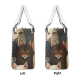 Cat Print  New Version-Luxury Women PU Leather Handbag