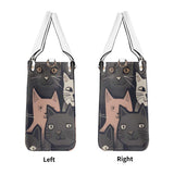 Cat Print  New Version-Luxury Women PU Leather Handbag