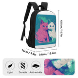 Cat Print  17 Inch School Backpack