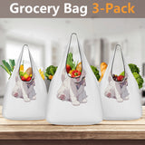 Cat Print  3 Pack of Grocery Bags