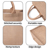 Cat Print  Custom Reusable Jute Burlap Tote Bags