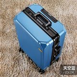 Fashion Rolling Luggage Aluminum Frame | Aluminum Usb Charging Trolley