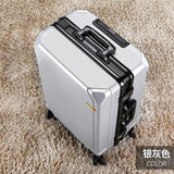 Fashion Rolling Luggage Aluminum Frame | Aluminum Usb Charging Trolley