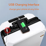 Fashion Rolling Luggage Aluminum Frame | Aluminum Usb Charging Trolley