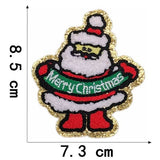 Ironing On Christmas Santa Claus Towel Embroidery Patches For Clothes