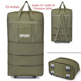 Luggage Bag With Wheels Expandable Folding Oxford Trolley Suitcase