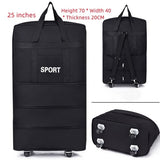 Luggage Bag With Wheels Expandable Folding Oxford Trolley Suitcase