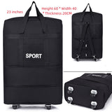 Luggage Bag With Wheels Expandable Folding Oxford Trolley Suitcase