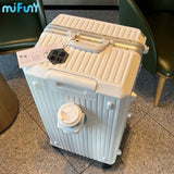 MIFUNY Travel Luggage with Cup Holder Aluminum Frame Suitcase Large