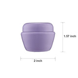 LONGWAY 1 Oz (30ML) Mini Plastic Jars with Lids and Inner Liners | Empty Lotion Containers/Travel Cream Containers - for Sugar Scrub, Cosmetic Jars & BPA Free (Pack of 12, Purple)