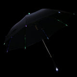 Creative Lightsaber Stick Umbrella 7 Colour changing LED Light Daily Accessory (black)