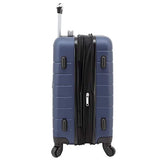 Wrangler Smart Luggage Set with Cup Holder and USB Port, Navy Blue, 3 Piece