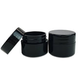 Beauticom 36 Pieces 7G/7ML (0.25oz) BLACK Sturdy Thick Double Wall Plastic Conatiner Jar with Foam Lined Lid for Scrubs, Oils, Salves, Creams, Lotions - BPA Free (Quantity: 36 Pieces)