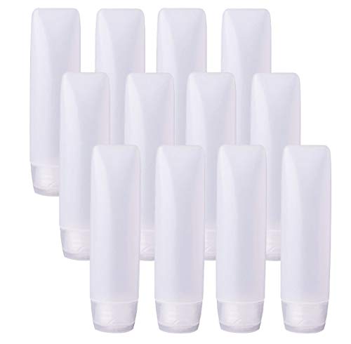 Travel Size Plastic Empty Toiletry Bottles, 30ml (1 oz) Pack of 6