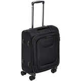 AmazonBasics Expandable Softside Carry-On Spinner Luggage Suitcase With TSA Lock And Wheels - 18 Inch, Black