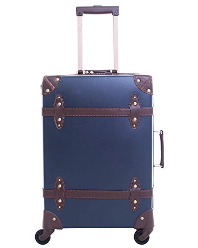 CO-Z Vintage Luggage Set, Hardside Suitcase with Spinner Wheels TSA Lock and Carry on Briefcase with Combination Lock