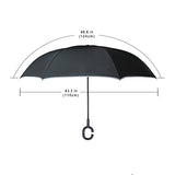 Reverse Umbrella Planet And Galaxy Windproof Double Layer Inverted Umbrella Anti-UV Protection with