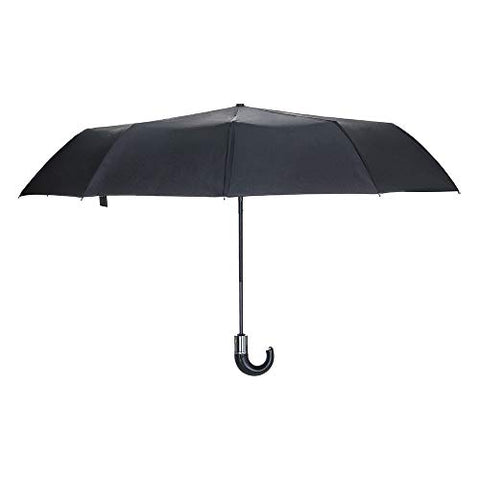 AutumnFall Wind Resistant Black Three Folding Automatic Umbrella Rain Auto Luxury Big Windproof