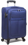 Dejuno Tuscany 3-Piece Lightweight Spinner Luggage Set-Navy