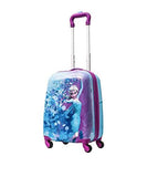 Disney Frozen Hard Side Spinner Trolley 18 Inch Luggage for Kids [Blue]