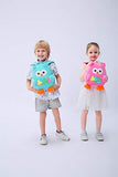 Cute Kids Toddler Backpack Plush Toy Animal Cartoon Children Bag for 1~5 Years Baby (Owl_Blue)