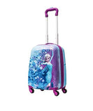 Disney Frozen Hard Side Spinner Trolley 18 Inch Luggage for Kids [Blue]