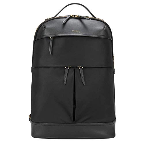 Premium Black Leather Laptop Backpack