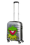 American Tourister Wavebreaker Disney - Muppets Spinner Small Hand Luggage, 55 cm, 36 liters, Grey (Kermit Sparkle)