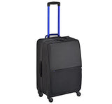 Zero Halliburton New York Greenwich 24" Spinner, Soft Nylon Suitcase In Black