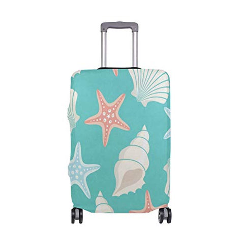 Suitcase Cover Seashells And Starfish Luggage Cover Travel Case Bag Protector for Kid Girls