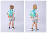 Cute Kids Toddler Backpack Plush Toy Animal Cartoon Children Bag for 1~5 Years Baby (Owl_Blue)