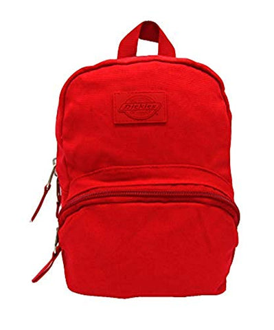 Dickies Canvas Mini Backpack Red Solid & Knit Cap Bundle