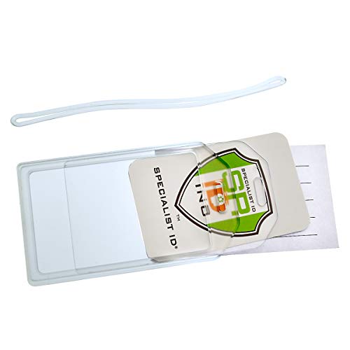 Specialist ID 5 Pack Premium Clear Hard Plastic Vertical ID Badge Holders