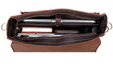 Berchirly Real Leather Lawyer Briefcase, Laptop Messenger Shoulder Bag Tote