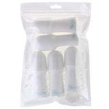 Kloud City Pack of 5 White Large 1 OZ Refillable Empty Plastic Roller Bottles with Roller Balls and