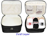 Travel Organizer Underwear Bag - Large Double Layer Packing Storage Bag - Fits Large Bra, Socks,