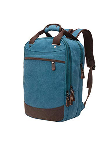 Casual Canvas Men Bag - Computer Backpack Student Leisure Shoulder Bags (Sky Blue)