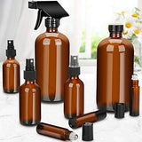 Glass Spray Bottle, KAMOTA Amber Glass Spray Bottles Set Refillable Container for Essential Oils,