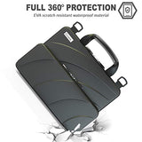 UZBL 11-11.6 inch EVA Always On Work-in Protective Laptop Sleeve and Case with Accessory Pouch,