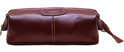 Floto Venezia Leather Toiletry Kit (Vecchio Brown)