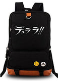 Gumstyle Anime DRRR Durarara Luminous Large Capacity School Bag Cosplay Backpack Black and Blue