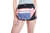 Sojourner American Flag Fanny Pack - USA Packs, 4th of July, Stars and Stripes, Red White, and Blue